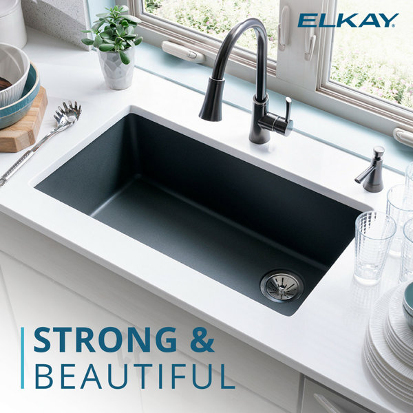 Elkay Quartz Classic 33" x 19" Double Basin Undermount Kitchen Sink